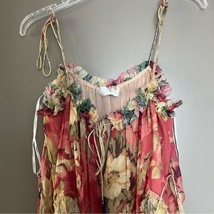Zimmermann Floral Silk Midi Dress, Size 1 (US Size 2)